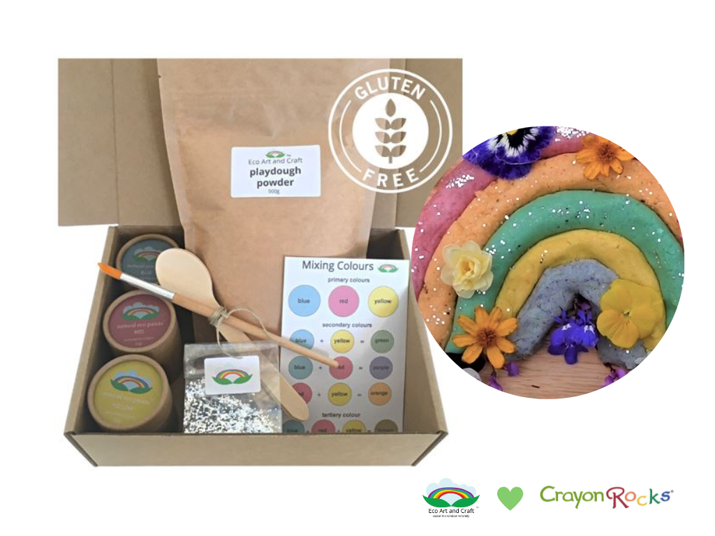 Eco Craft - Natural Playdough Powder and Paint Kit ( Make Gluten Free, Vegan Playdough)