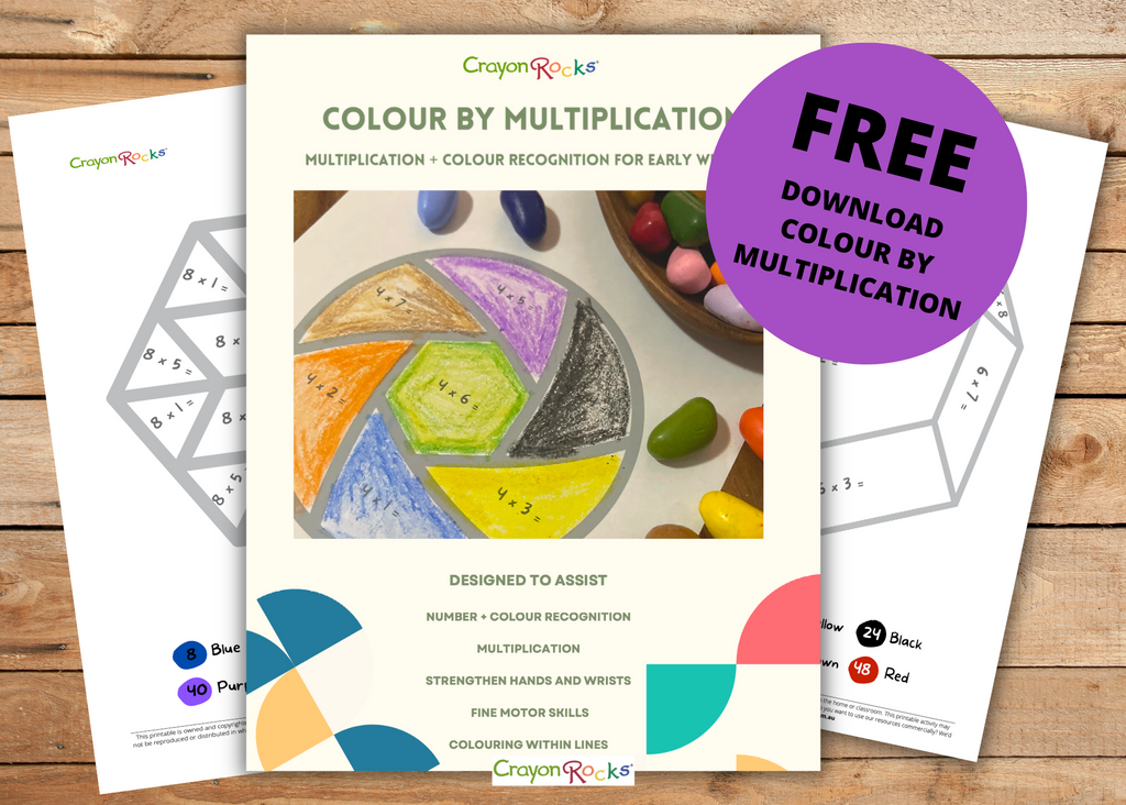 Free Printable / Colour By Multiplication - Geometry