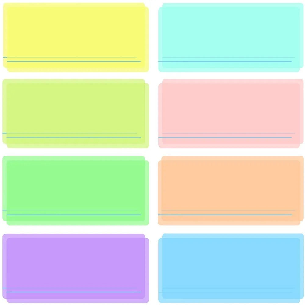 Coloured Reading Guide Strips (Lge) Set of 8