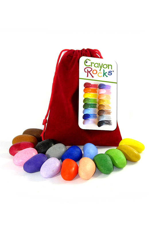 16 - Eco Soy Rock Crayons in a Muslin Bag