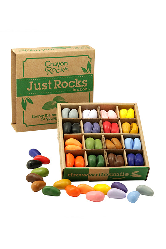 Just Rocks in a Box, 64 Crayons. 16 Colours