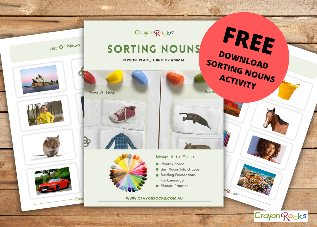 Free Printable / Sorting Nouns Activity