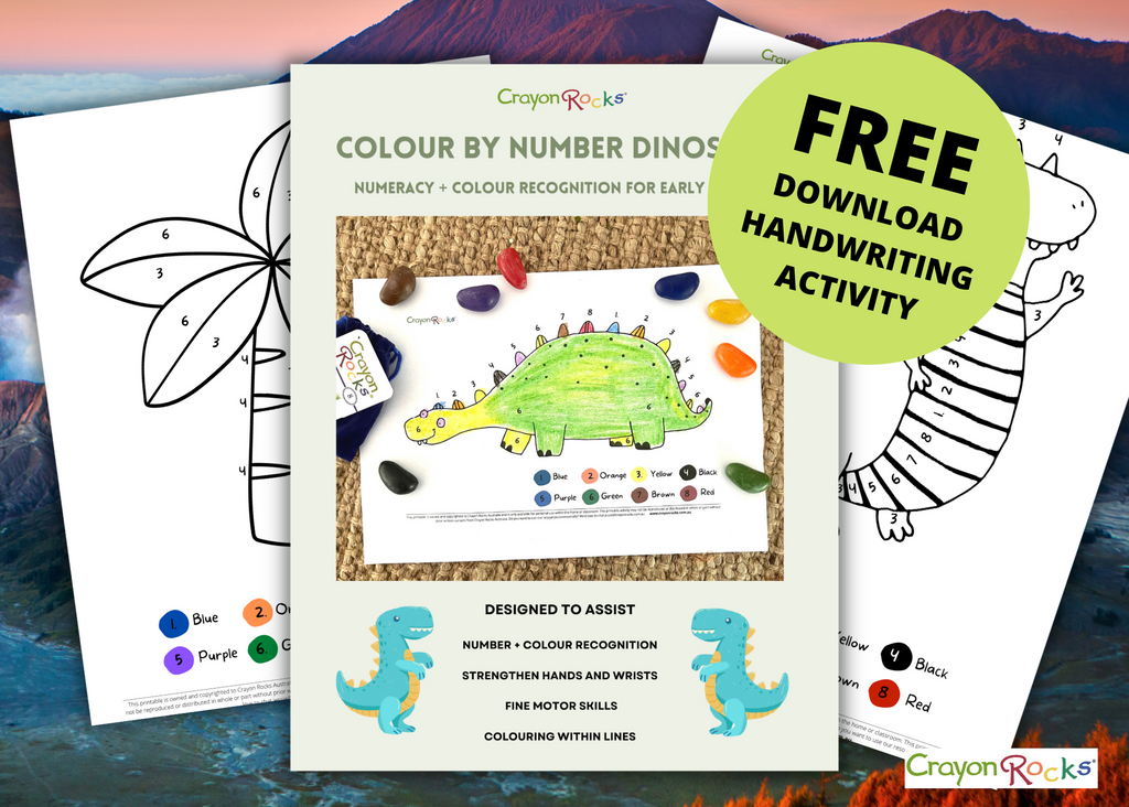 Free Printable / Colour by Number Dinosaurs