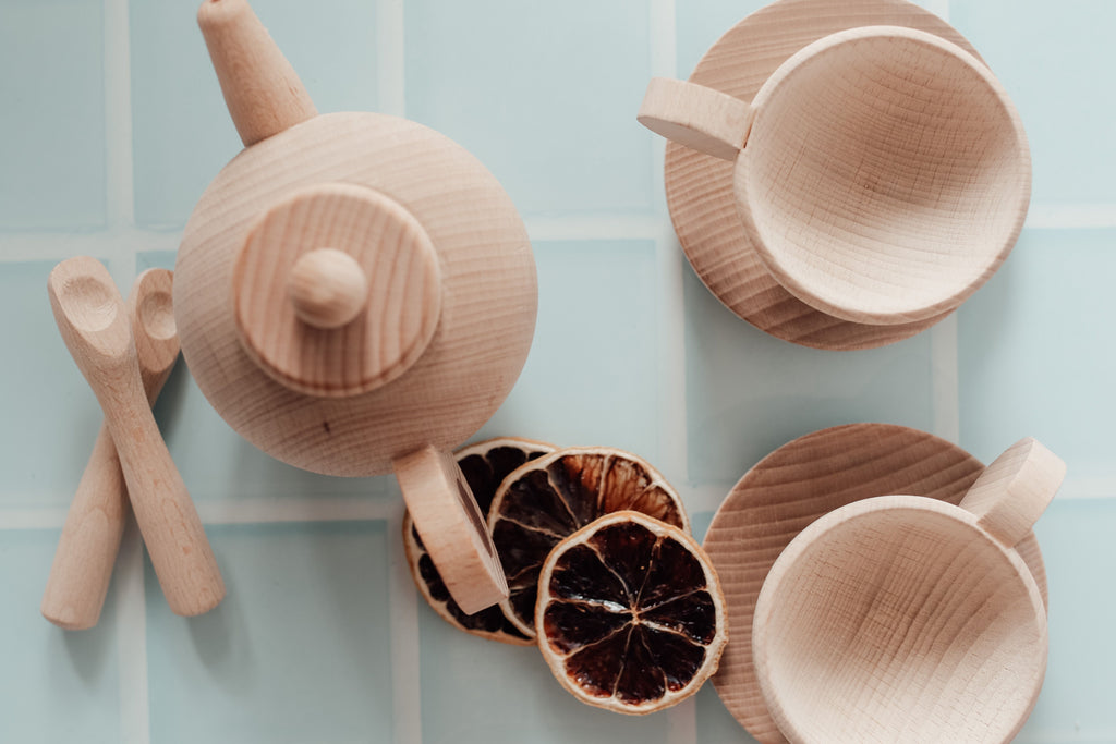 Wooden ‘Tea for Two’ Tea Set